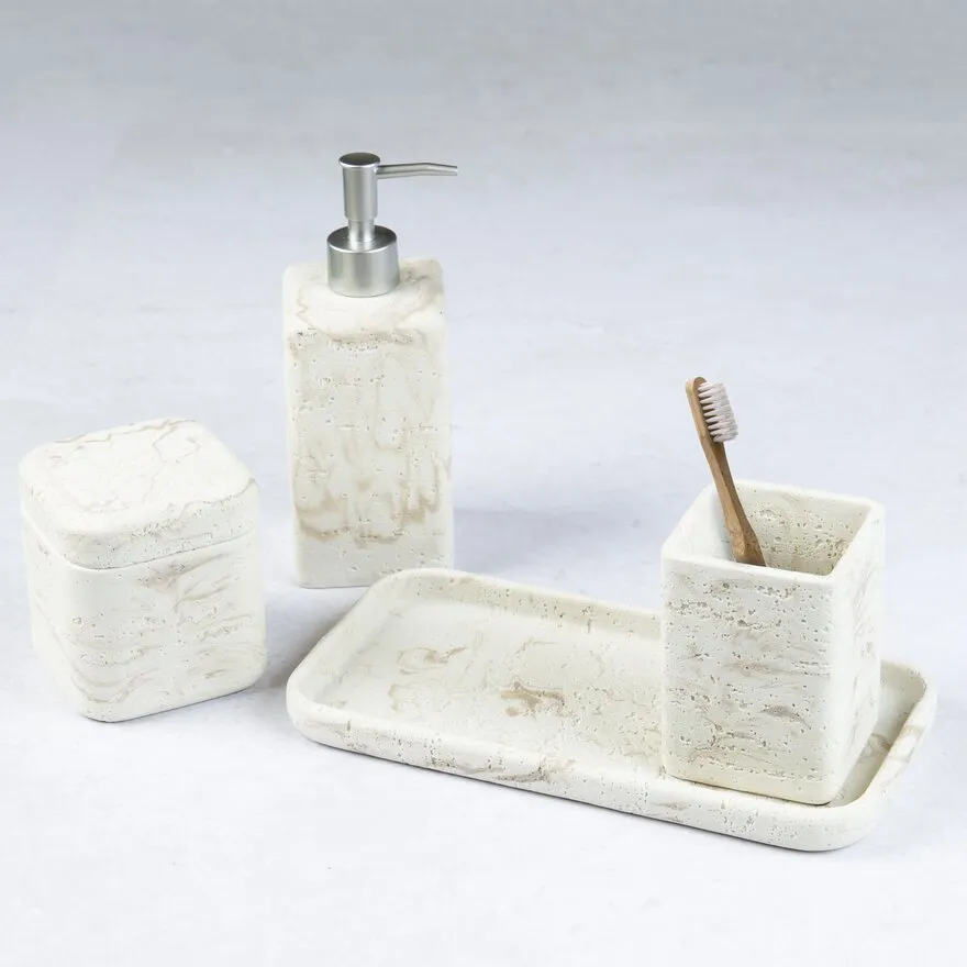 Linus fat beige-Polyresin