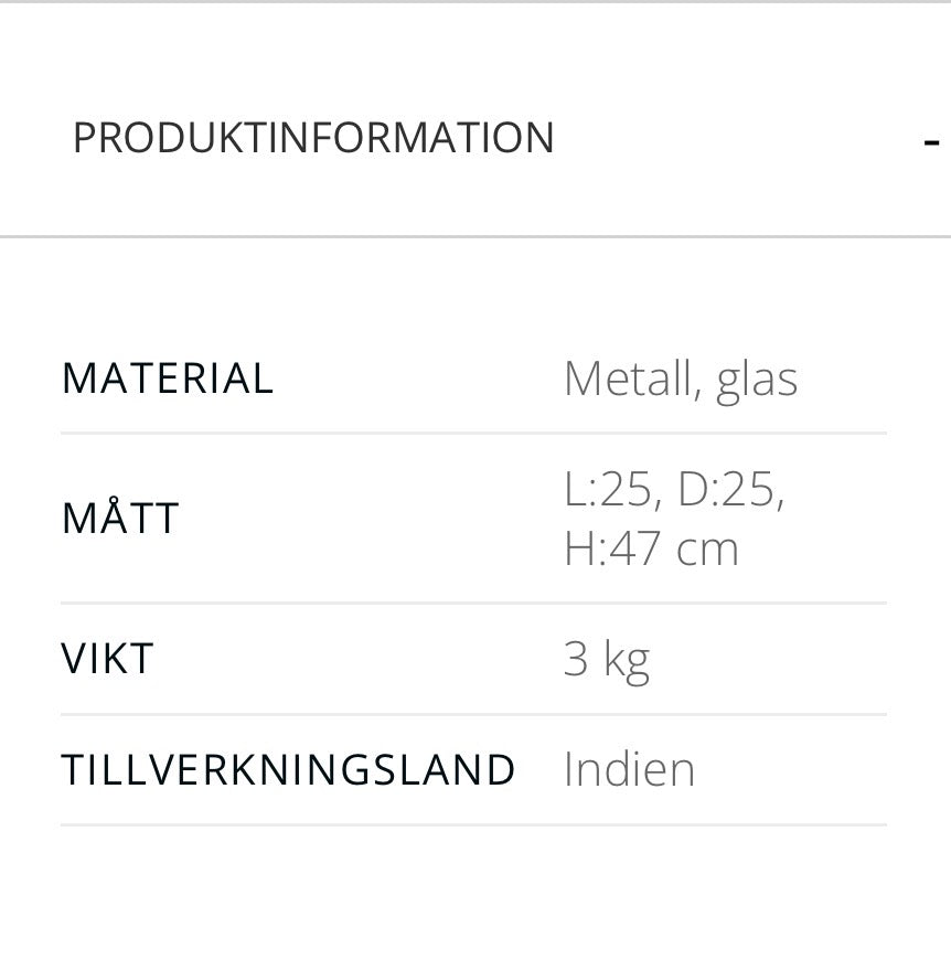 Korfu lykt svart stor