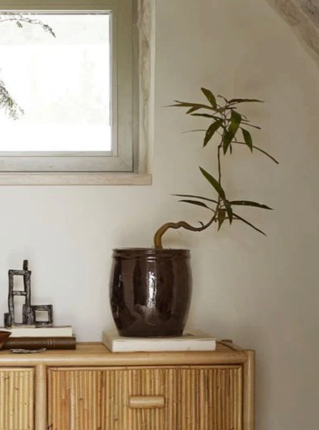 Glazepotl-Brown krukke 25*25 cm
