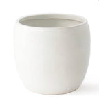 Krukke hvit glasert d19,5 h18 cm