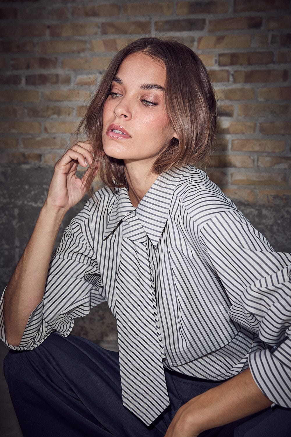 Gemma Tie Stripe Shirt