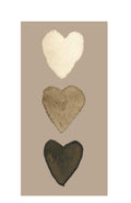 Serviett hjerte natur 10*20 cm