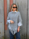 Caroline Poncho m/frynser