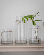 Glassvase rak  d15 h22,5