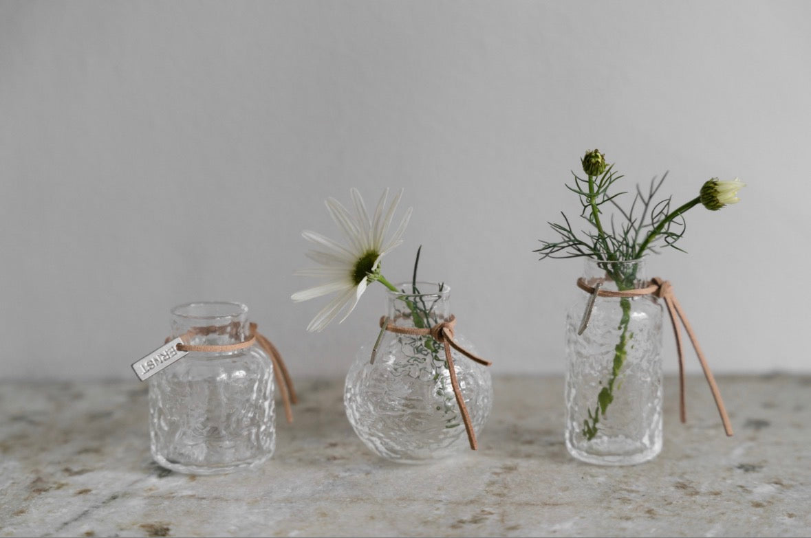 Glassvaser 3 pk mønstret