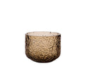 Lyslykt/vase mønstret brun d8 h6 cm