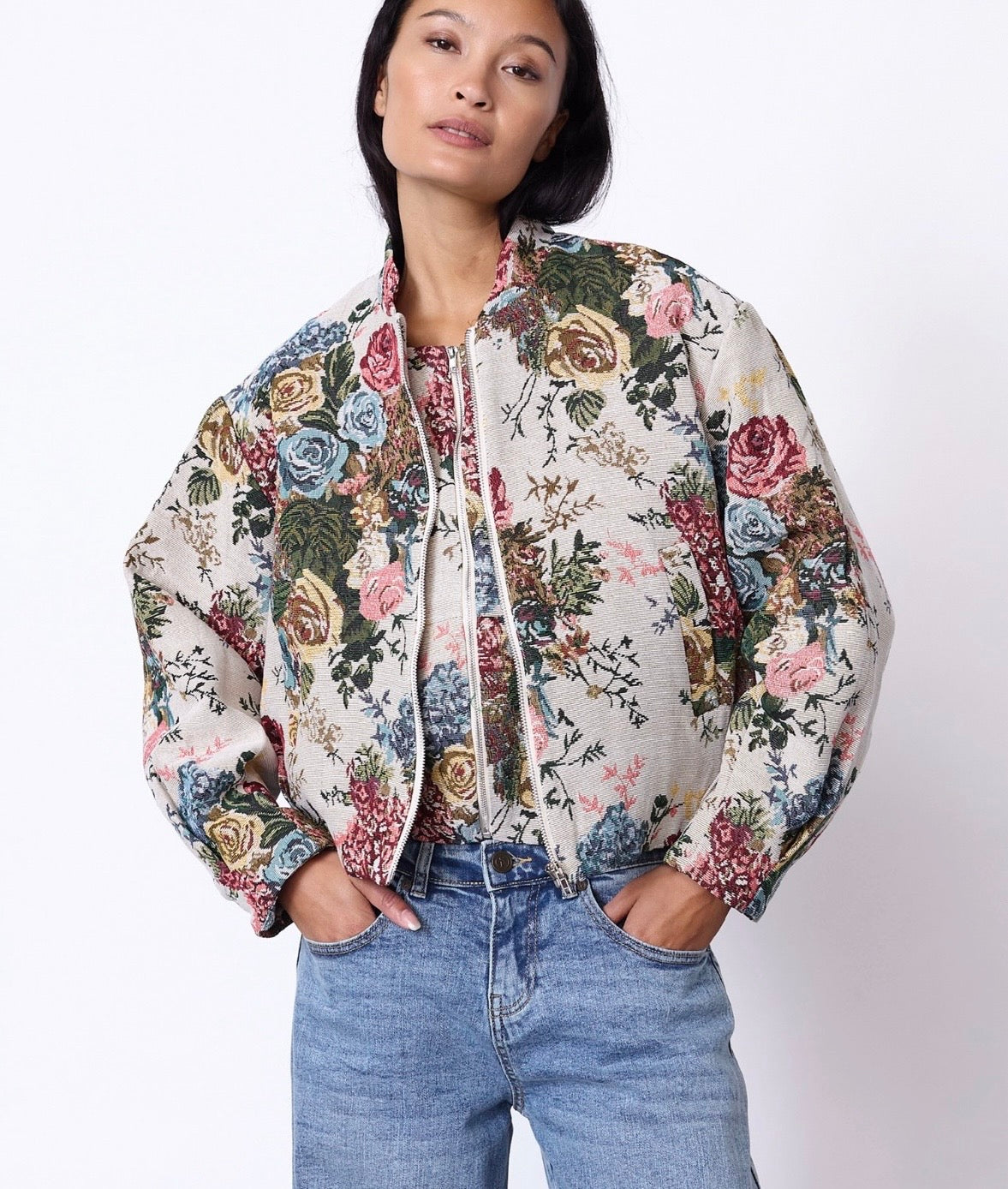 N.Garwin jacket flower jacquard