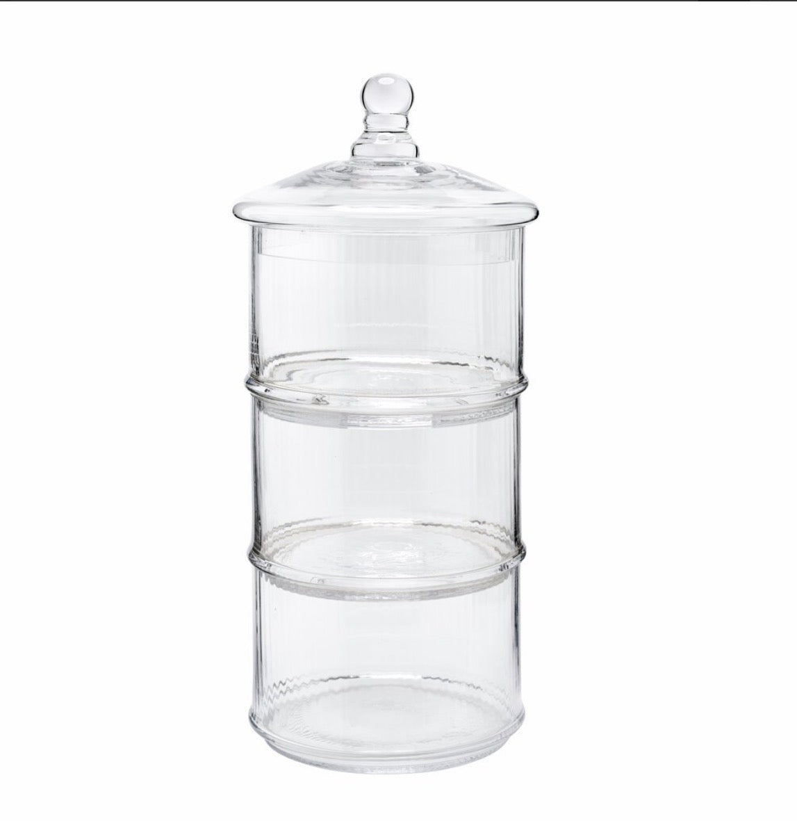 Julianna 3 layer glass jar 18*18*39 cm