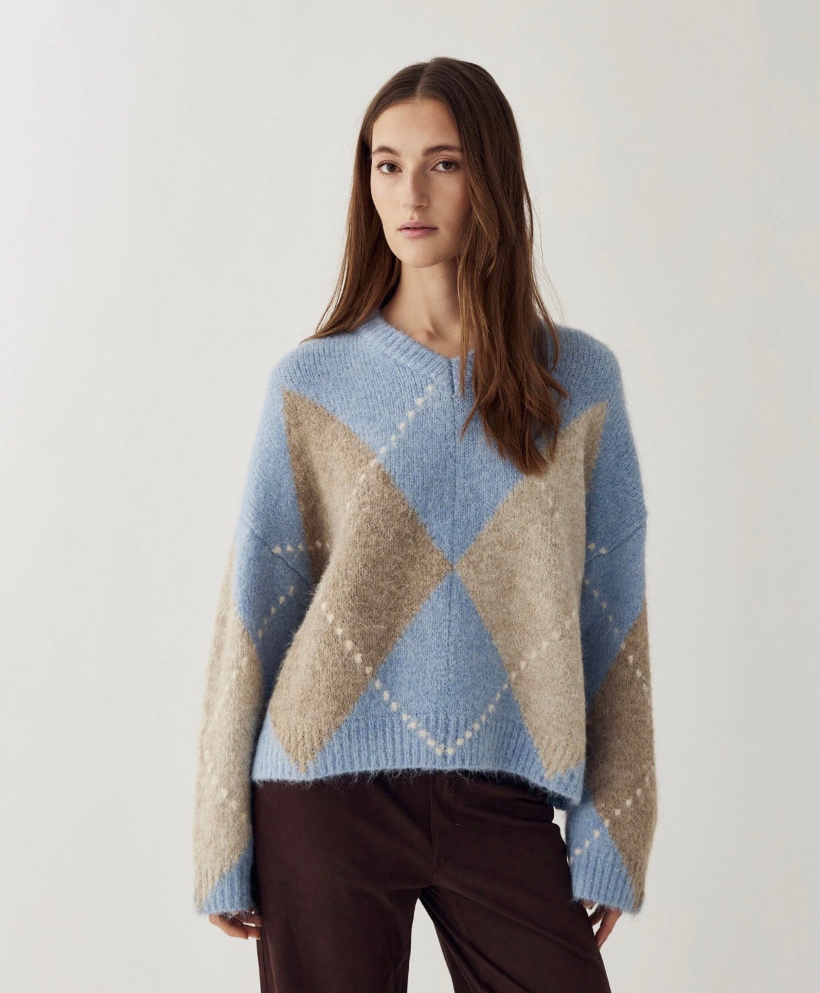 Lai knit skye blue mix