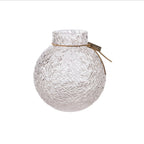 Glassvase rund struktur d13 h14 cm