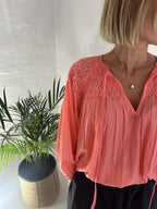 Mira hand texture blouse