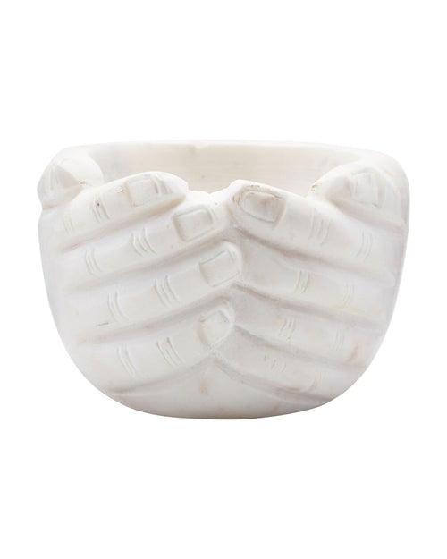 Bowl hands marmor