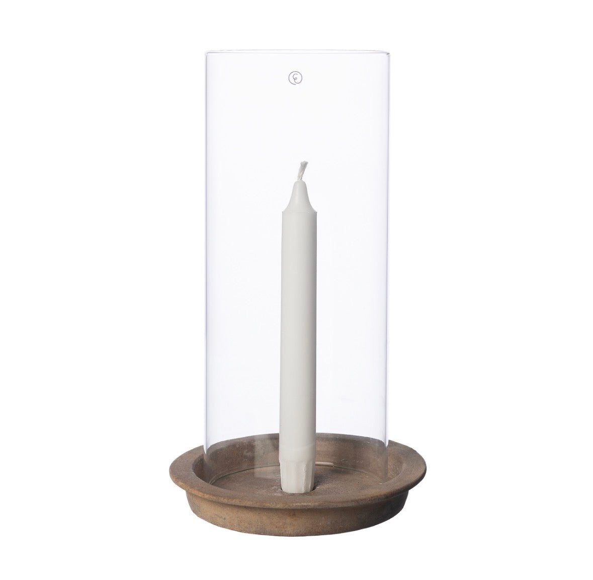 Lyslykt d16xh30 terracotta/glasscylinder